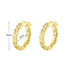 1 Pair Casual Simple Style Solid Color Plating Hollow Out Copper 18k Gold Plated Earrings