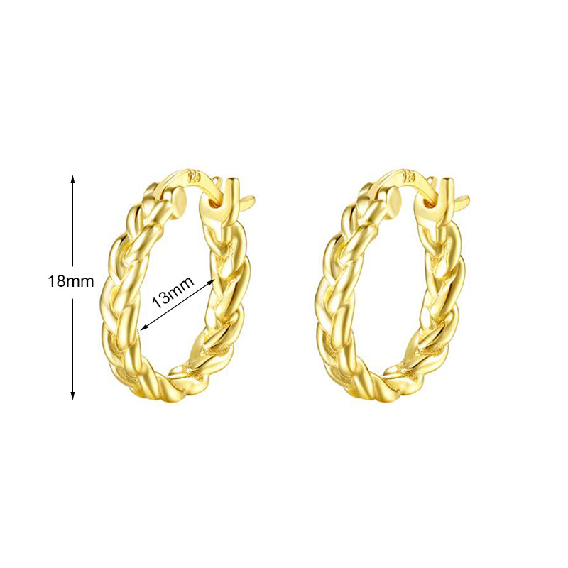 1 Pair Casual Simple Style Solid Color Plating Hollow Out Copper 18k Gold Plated Earrings