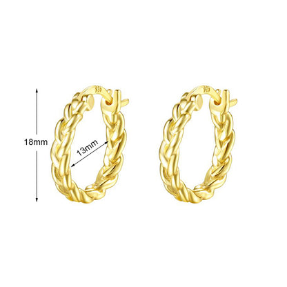 1 Pair Casual Simple Style Solid Color Plating Hollow Out Copper 18k Gold Plated Earrings