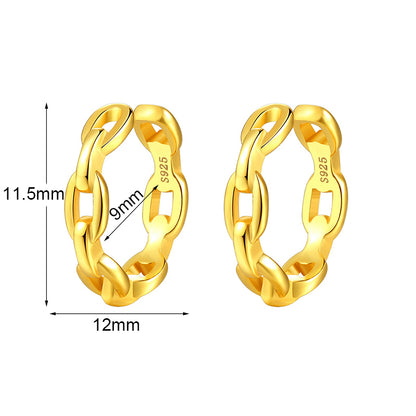 1 Pair Casual Simple Style Solid Color Plating Hollow Out Copper 18k Gold Plated Earrings