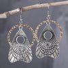 1 Pair Retro Ethnic Style Solid Color Hollow Out Zinc Alloy Drop Earrings