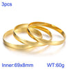 Simple Style Classic Style Solid Color Titanium Steel Plating Gold Plated Bangle