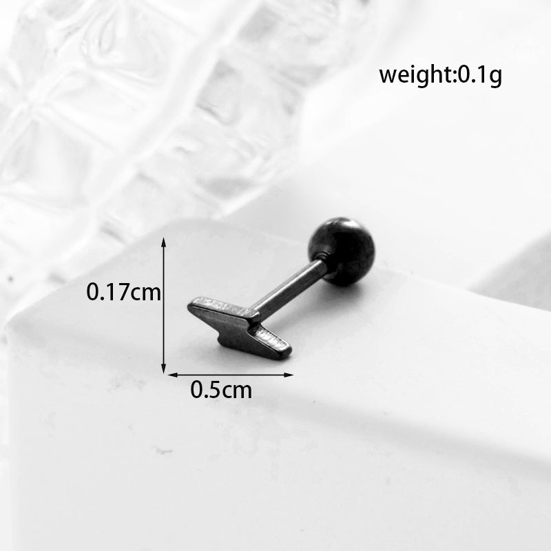 Lady Geometric Plating Stainless Steel Ear Studs