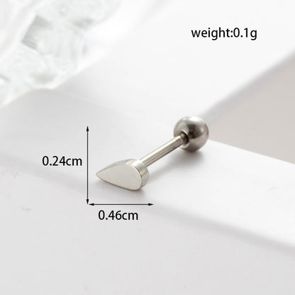 Lady Geometric Plating Stainless Steel Ear Studs