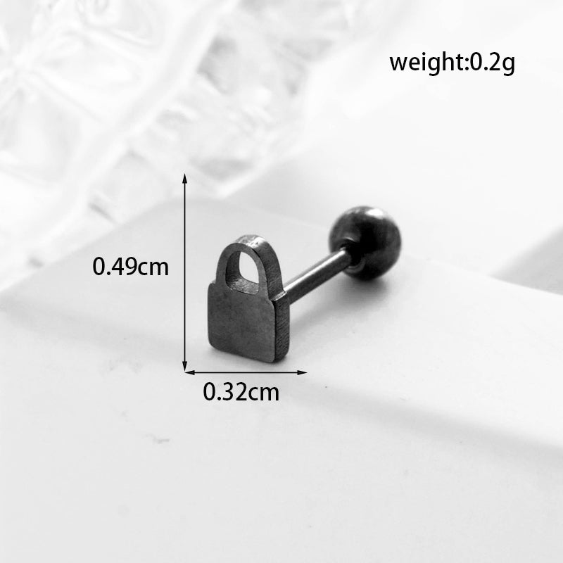 Lady Geometric Plating Stainless Steel Ear Studs