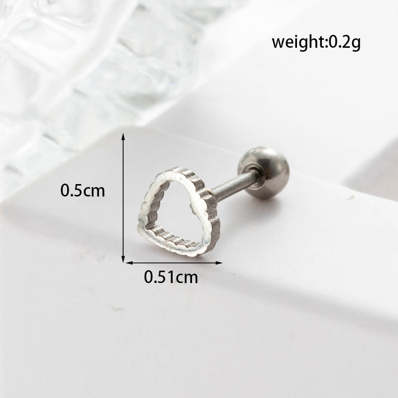 Lady Geometric Plating Stainless Steel Ear Studs