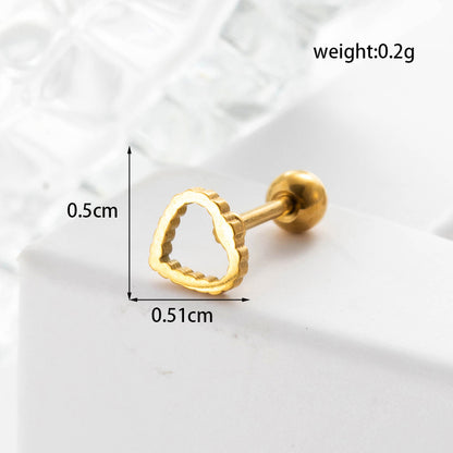 Lady Geometric Plating Stainless Steel Ear Studs