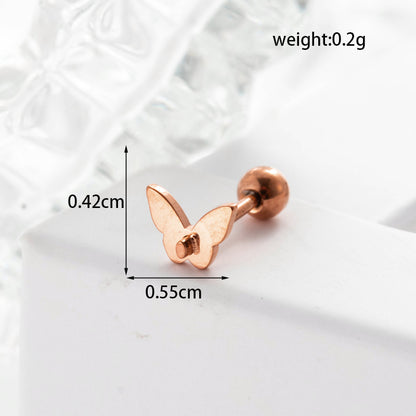 Lady Geometric Plating Stainless Steel Ear Studs