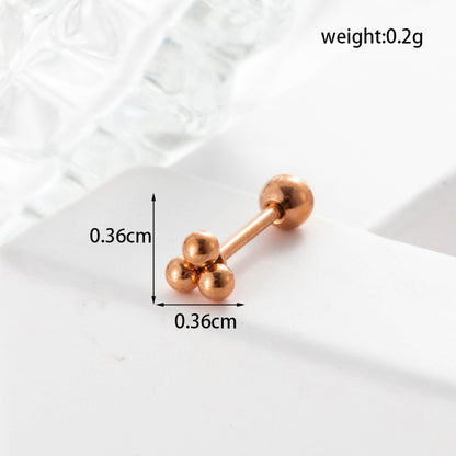 Lady Geometric Plating Stainless Steel Ear Studs