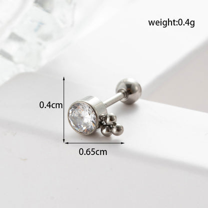 Lady Geometric Plating Stainless Steel Ear Studs