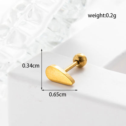 Lady Geometric Plating Stainless Steel Ear Studs