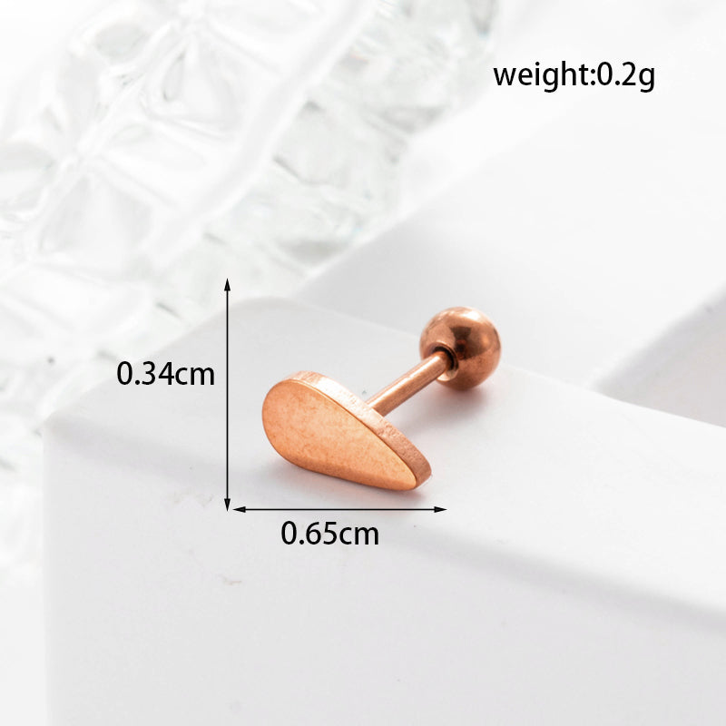 Lady Geometric Plating Stainless Steel Ear Studs