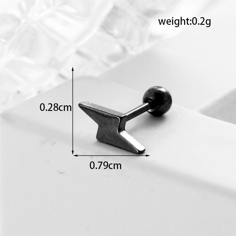 Lady Geometric Plating Stainless Steel Ear Studs