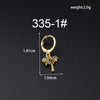 Fashion Color Zircon Metal Earrings