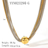 Wholesale Casual Streetwear Geometric Stainless Steel Plating 18k Gold Plated Necklace