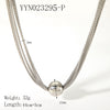 Wholesale Casual Streetwear Geometric Stainless Steel Plating 18k Gold Plated Necklace