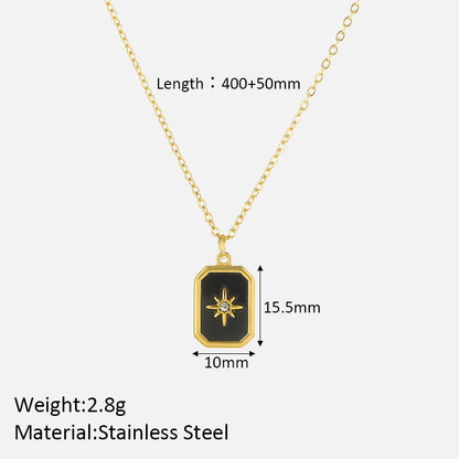 Wholesale Simple Style Shiny Sun Stainless Steel Plating Inlay 18k Gold Plated Zircon Pendant Necklace