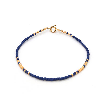 Ig Style Simple Style Round Seed Bead Copper Beaded Knitting Plating 18k Gold Plated Women's Bracelets