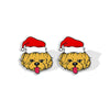 1 Pair Cute Christmas Hat Dog Cat Plastic Ear Studs