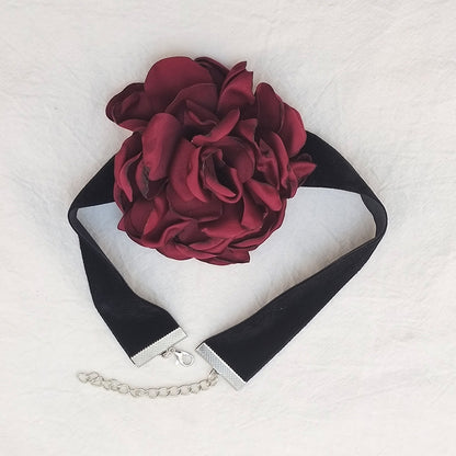 Cute Sweet Flower Cloth Women's Choker