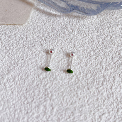 1 Pair Simple Style Water Droplets Enamel Plating Alloy Ear Studs