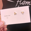 1 Pair Sweet Round Square Plating Inlay Alloy Opal Ear Studs