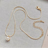 Simple Style Commute Round Pearl Zinc Alloy Wholesale Pendant Necklace