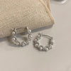 Wholesale Jewelry Simple Style Geometric Solid Color Alloy Hoop Earrings