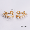 1 Pair Simple Style Solid Color Plating Stainless Steel 24k Gold Plated Ear Studs