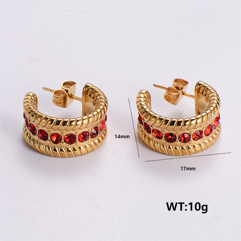 1 Pair Vintage Style Flower Bow Knot Plating Inlay Stainless Steel Rhinestones 24k Gold Plated Ear Studs