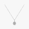 Ig Style Elegant Round Sterling Silver Gra Plating Inlay Moissanite Rhodium Plated Pendant Necklace