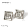 1 Pair Ig Style Vintage Style Echo Rhombus Plating Stainless Steel 18k Gold Plated Ear Studs