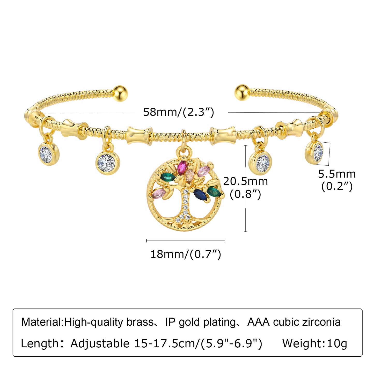 Simple Style Roman Style Heart Shape Copper Plating Bracelets