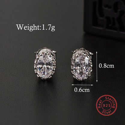 1 Pair Ig Style Vintage Style Star Flower Plating Inlay Sterling Silver Zircon White Gold Plated Rhodium Plated Ear Studs