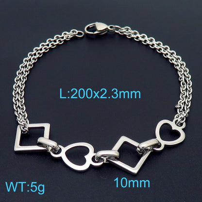 Retro Geometric Stainless Steel Titanium Steel Plating Bracelets Earrings Necklace