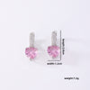 1 Pair Sweet Simple Style Shiny Square Heart Shape Rectangle Inlay Copper Zircon Drop Earrings