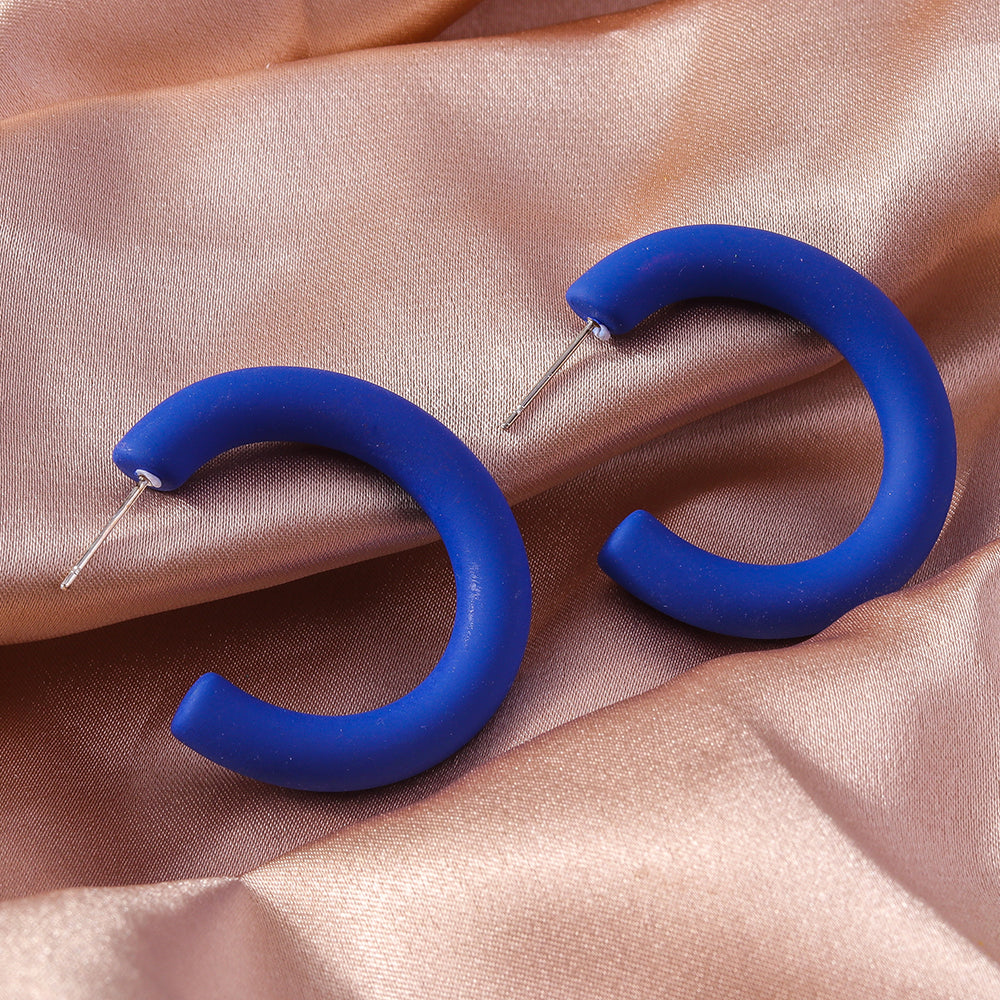 1 Pair Simple Style C Shape Plastic Ear Studs