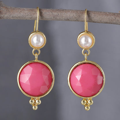 1 Pair Retro Geometric Zinc Alloy Earrings