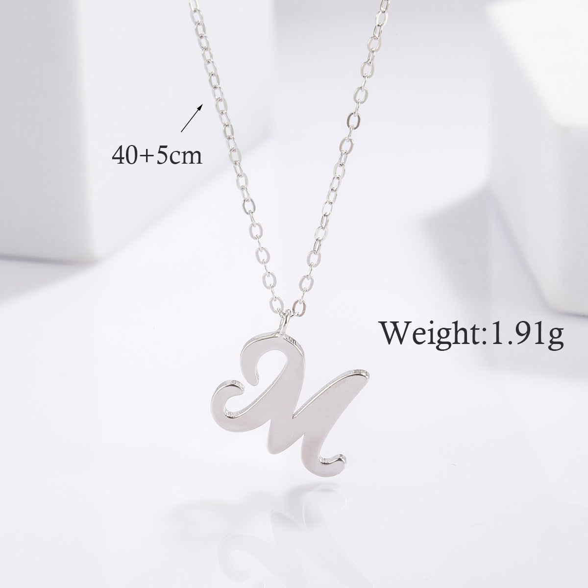 Simple Style Commute Cross Letter Sterling Silver Plating Inlay Zircon White Gold Plated Pendant Necklace