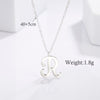 Simple Style Commute Cross Letter Sterling Silver Plating Inlay Zircon White Gold Plated Pendant Necklace