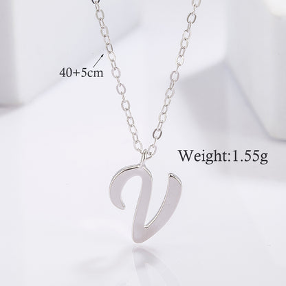 Simple Style Commute Cross Letter Sterling Silver Plating Inlay Zircon White Gold Plated Pendant Necklace