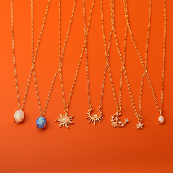 Elegant Streetwear Moon Heart Shape Titanium Steel Plating 18k Gold Plated Rings Earrings Necklace