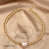 Ig Style Retro Commute Heart Shape Alloy Plating Inlay Pearl Women's Necklace