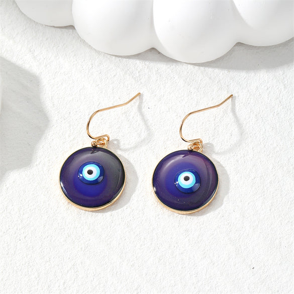 Simple Style Classic Style Devil's Eye Alloy Women's Earrings Necklace