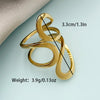 Fashion Geometric Titanium Steel Plating Rings 1 Piece