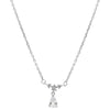 Elegant Simple Style Water Droplets Sterling Silver Plating Inlay Zircon Silver Plated Pendant Necklace