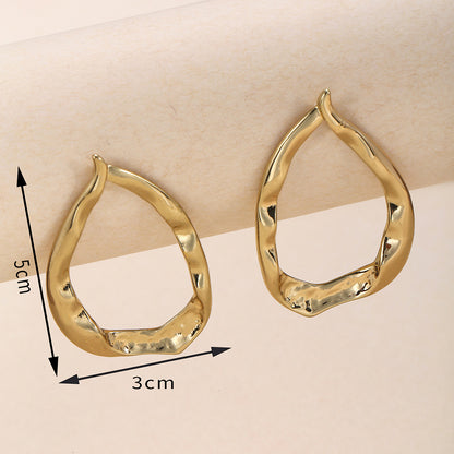 Wholesale Jewelry Modern Style Classic Style Water Droplets Alloy Ear Studs