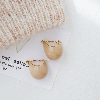 1 Pair Retro Roman Style Geometric Alloy Gold Plated Ear Studs