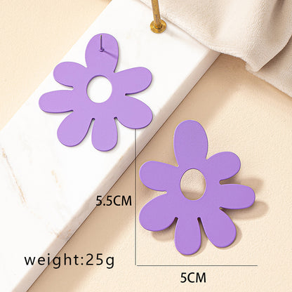 1 Pair Ig Style Vintage Style Flower Plating Iron Gold Plated Ear Studs