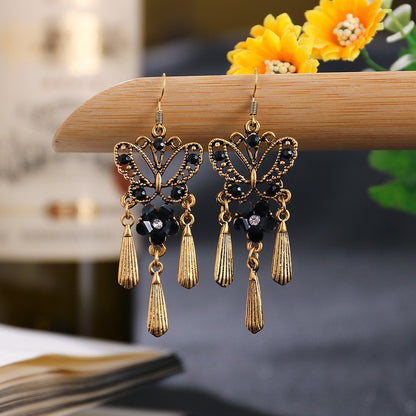 Ethnic Hollow Geometric Diamond Fashion Drop Earrings Wholesale